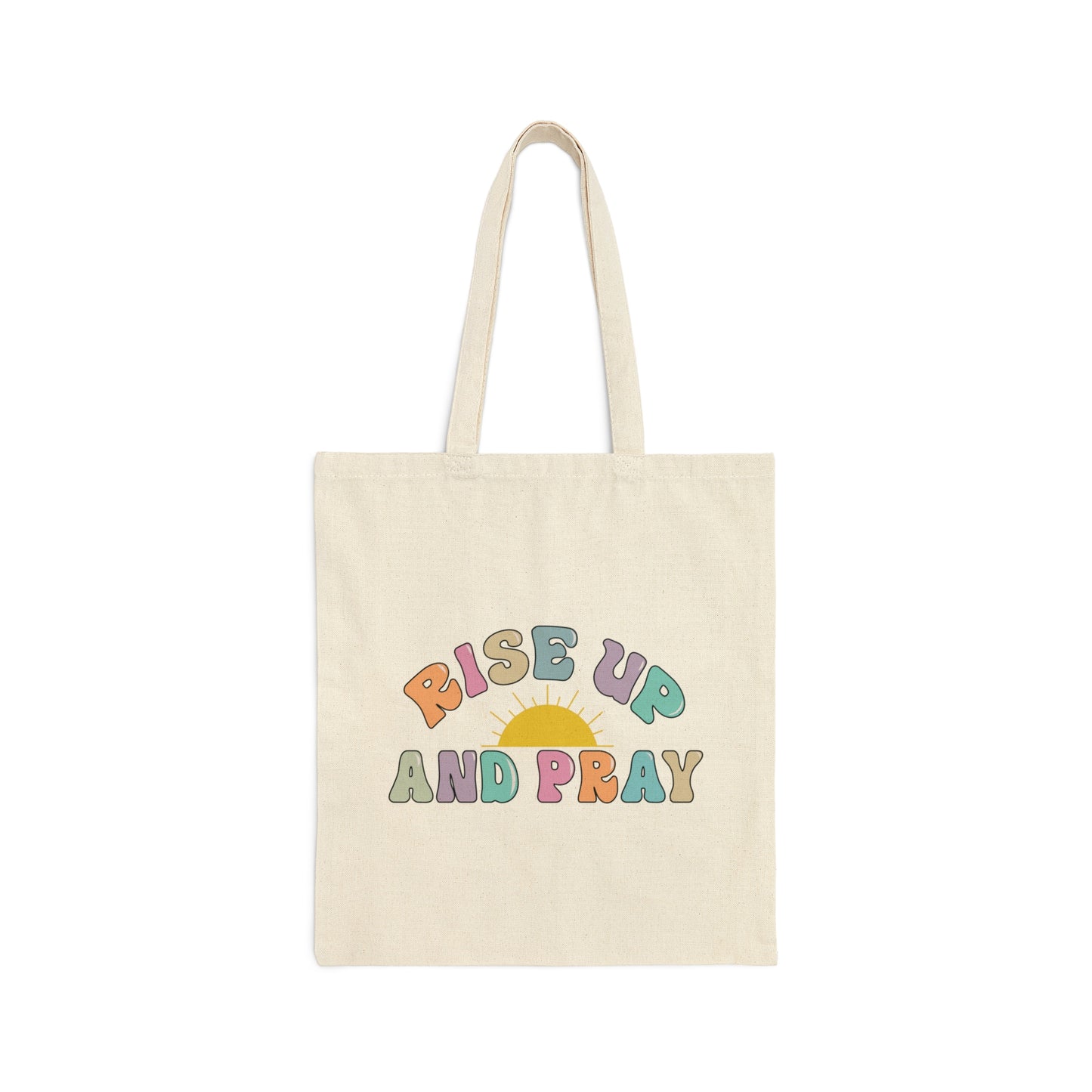 Rise Up and Pray Christian Tote Bag tosave1life.com