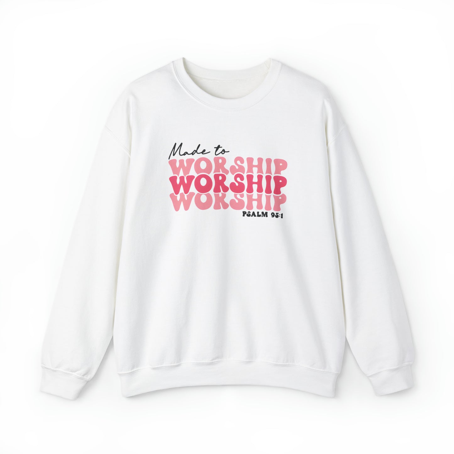 Made to Worship Christian Sweatshirt White tosave1life.com