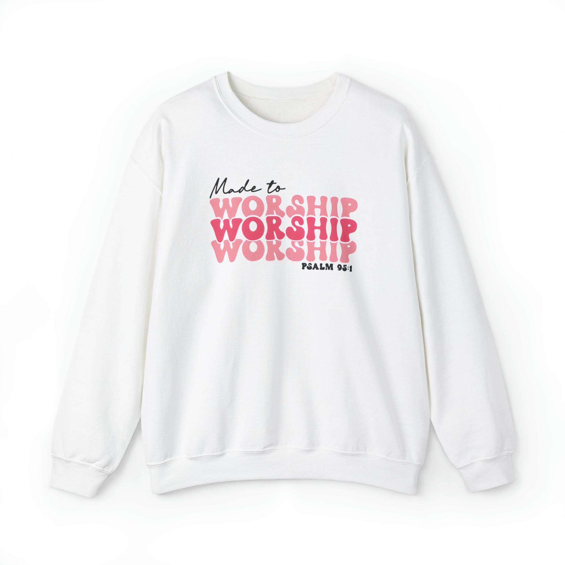 Made to Worship Christian Sweatshirt White tosave1life.com