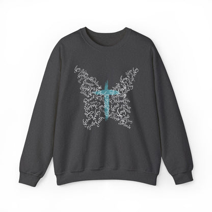 Butterfly Cross Christian Sweatshirt