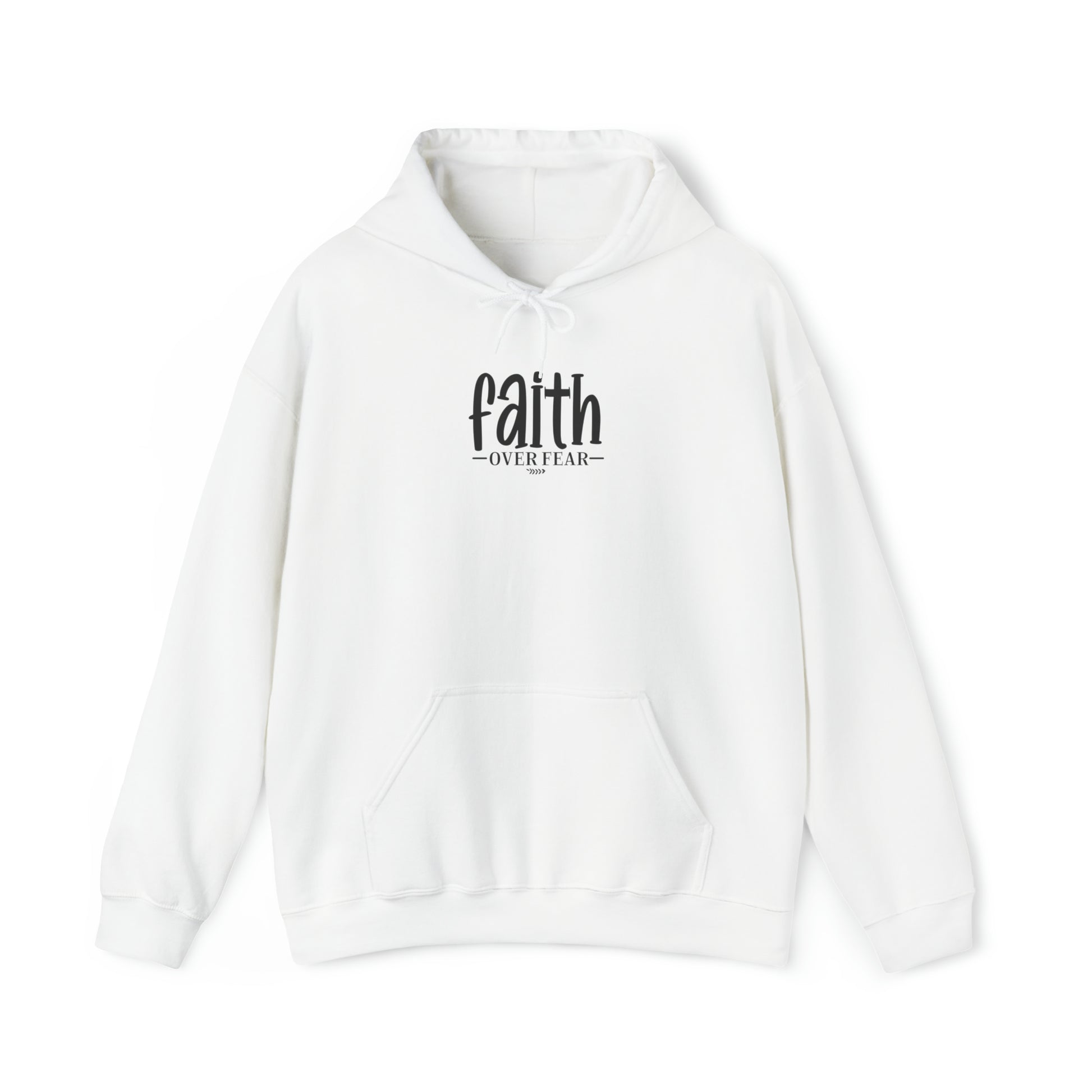 Faith Over Fear Christian Hoodie White tosave1life.com