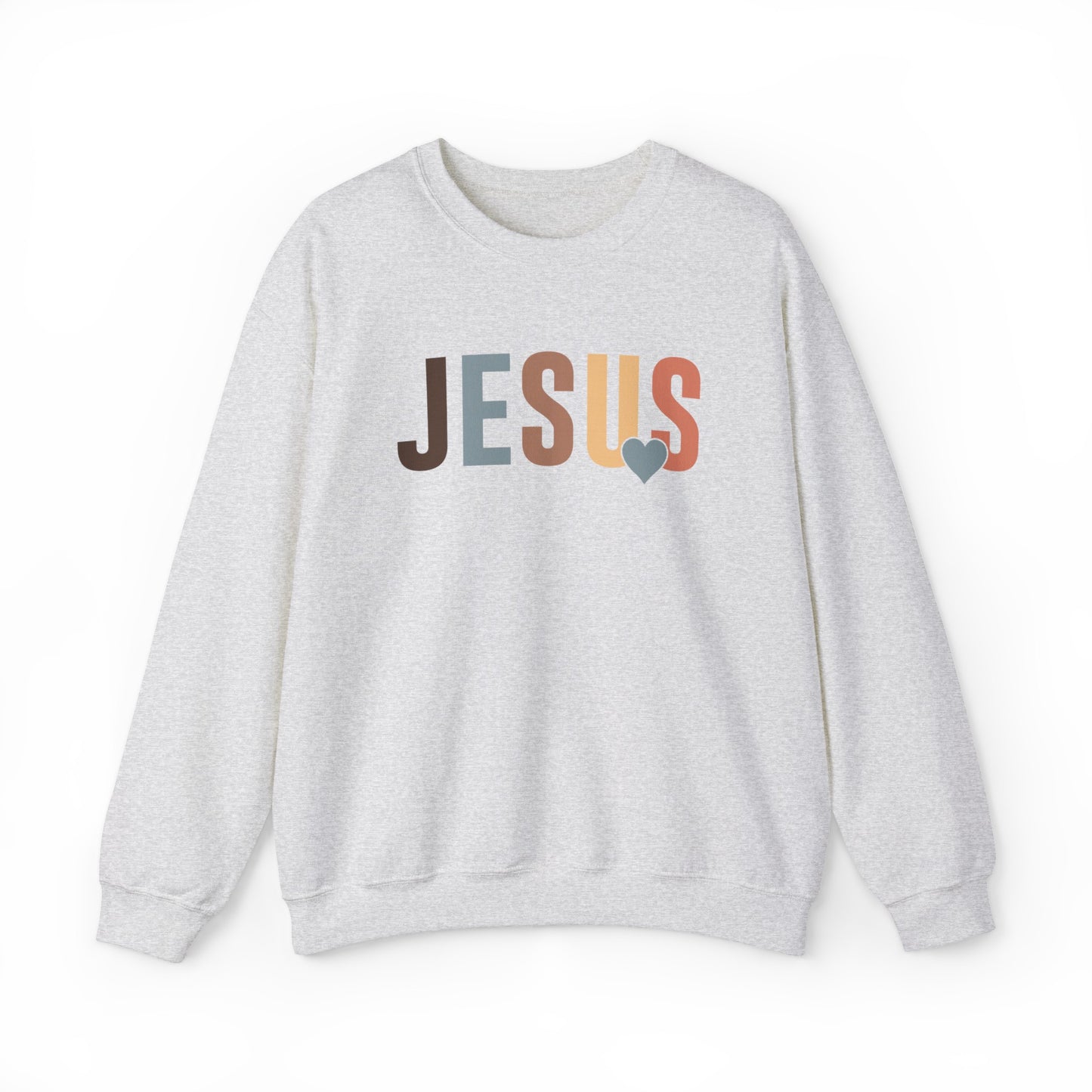 Jesus Christian Sweatshirt Ash tosave1life.com