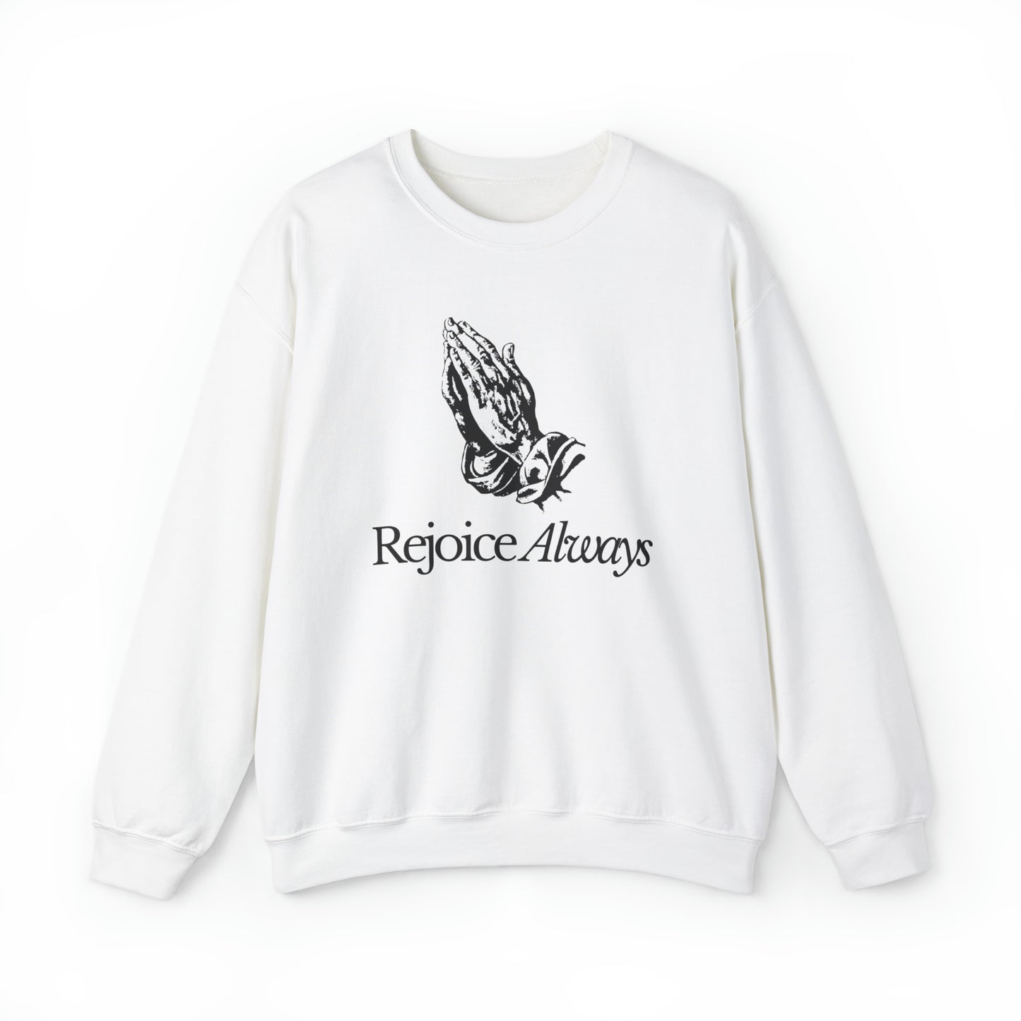 Rejoice Always Christian Sweatshirt White tosave1life.com