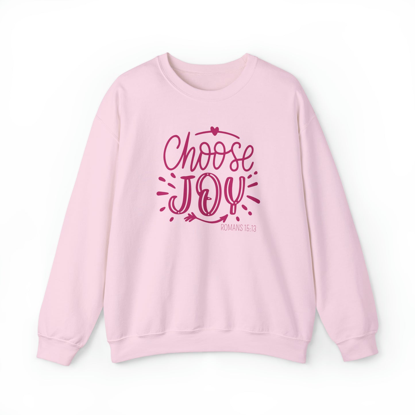 Choose Joy Christian Sweatshirt Light Pink tosave1life.com