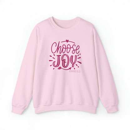 Choose Joy Christian Sweatshirt Light Pink tosave1life.com