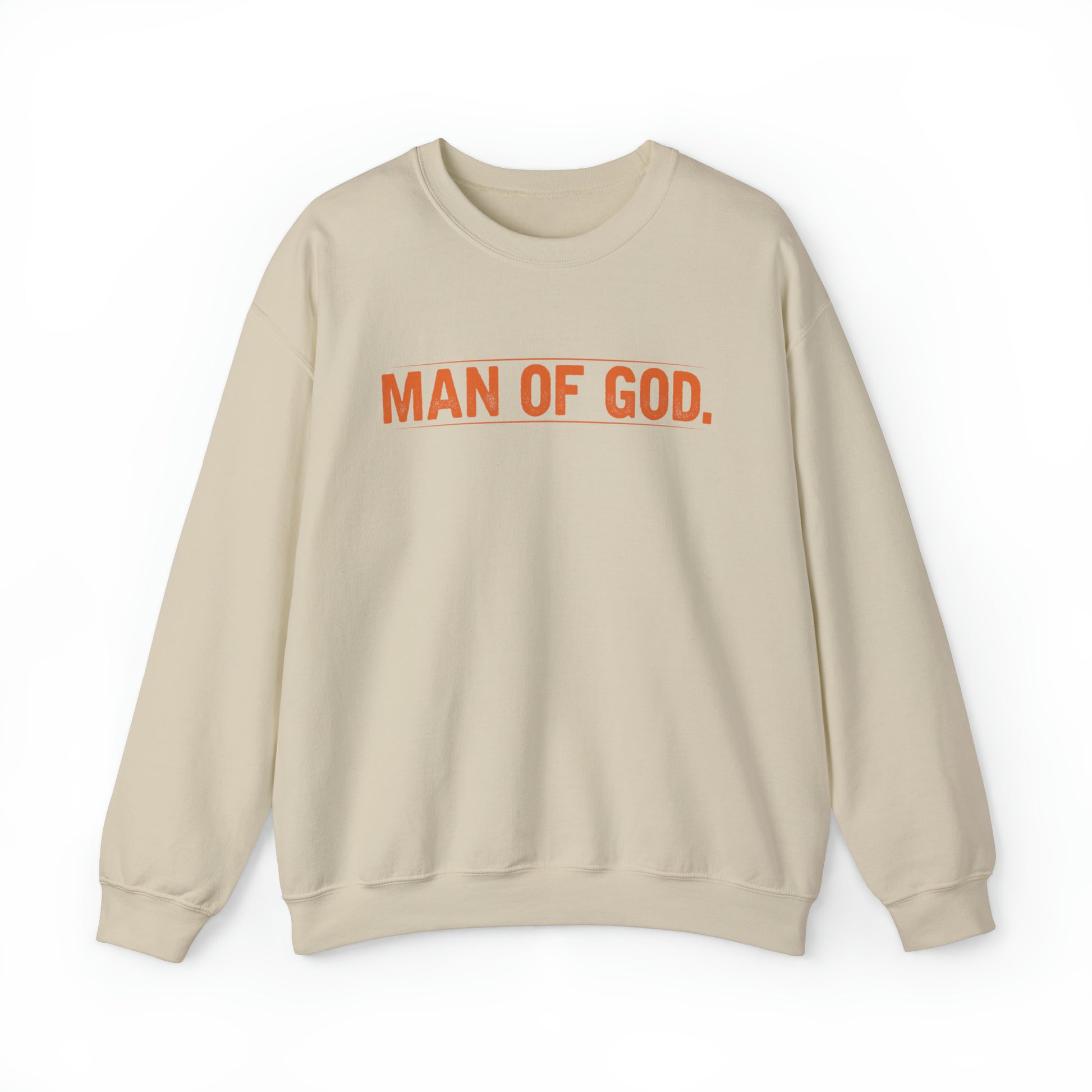 Man of God Christian Sweatshirt Sand tosave1life.com