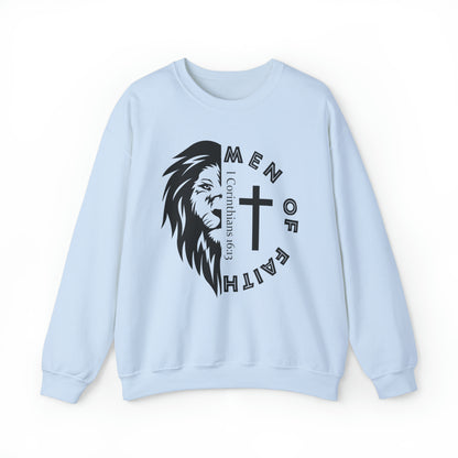 Men of Faith Christian Sweatshirt Light Blue tosave1life.com