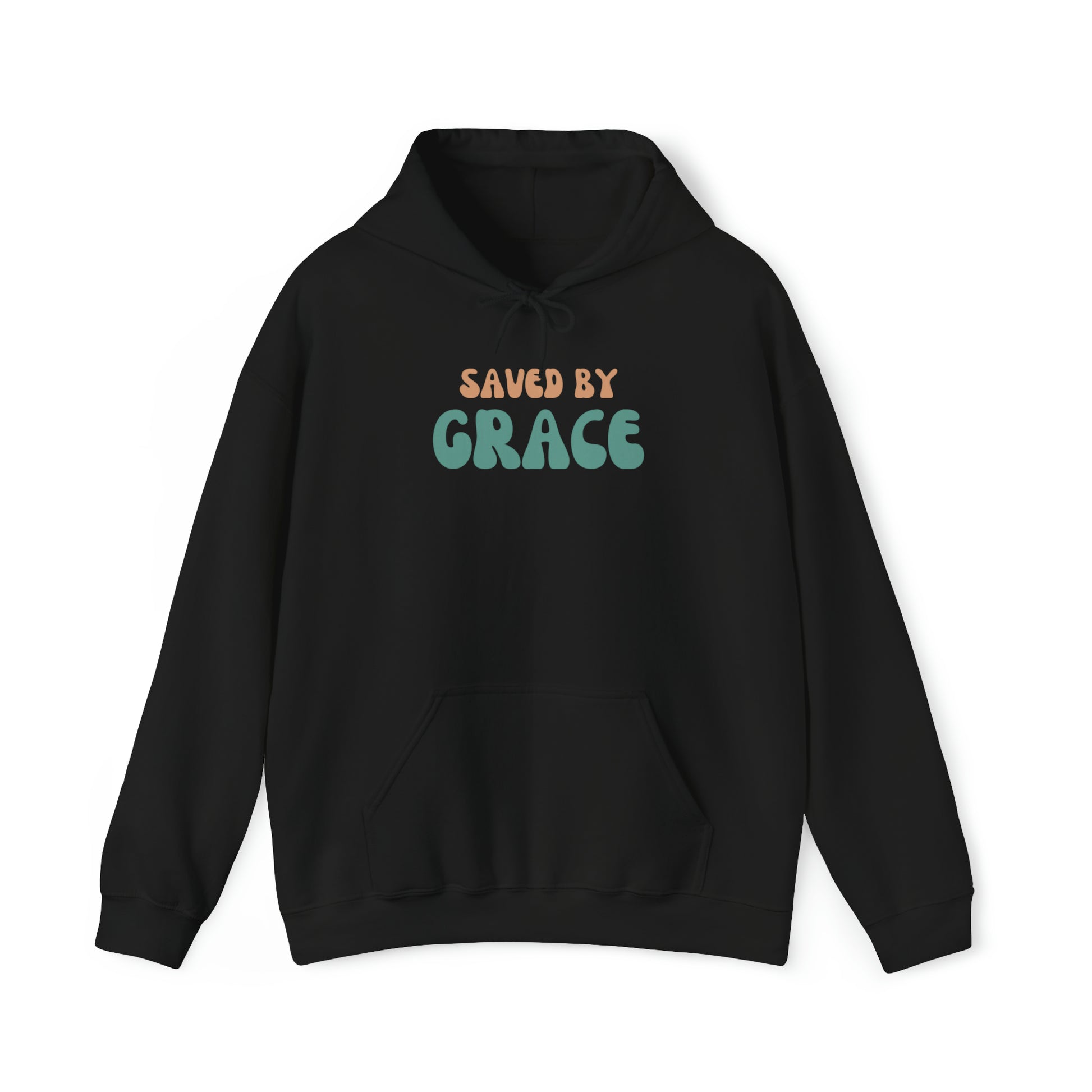 Saved by Grace Christian Hoodie Black tosave1life.com