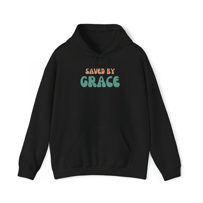 Saved by Grace Christian Hoodie Black tosave1life.com