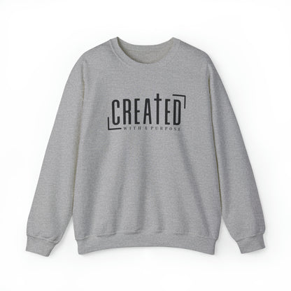 Created With a Purpose Christian Sweatshirt Sport Grey tosave1life.com