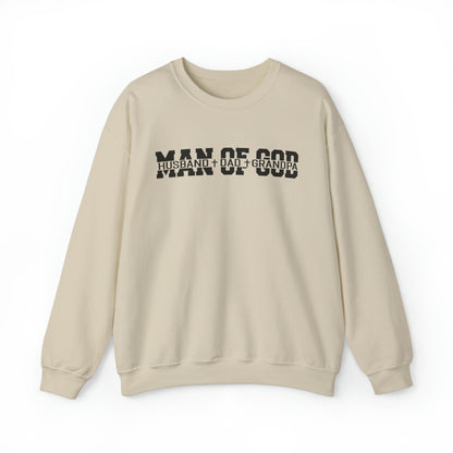 Man of God Christian Sweatshirt Sand tosave1life.com