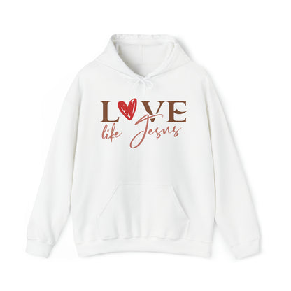 Love Like Jesus Christian Hoodie White tosave1life.com