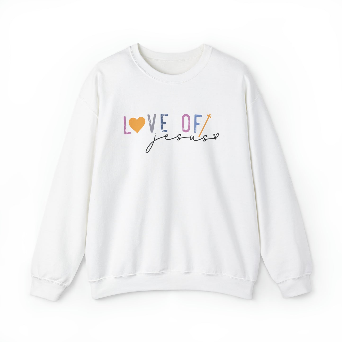 Love of Jesus Christian Sweatshirt White tosave1life.com