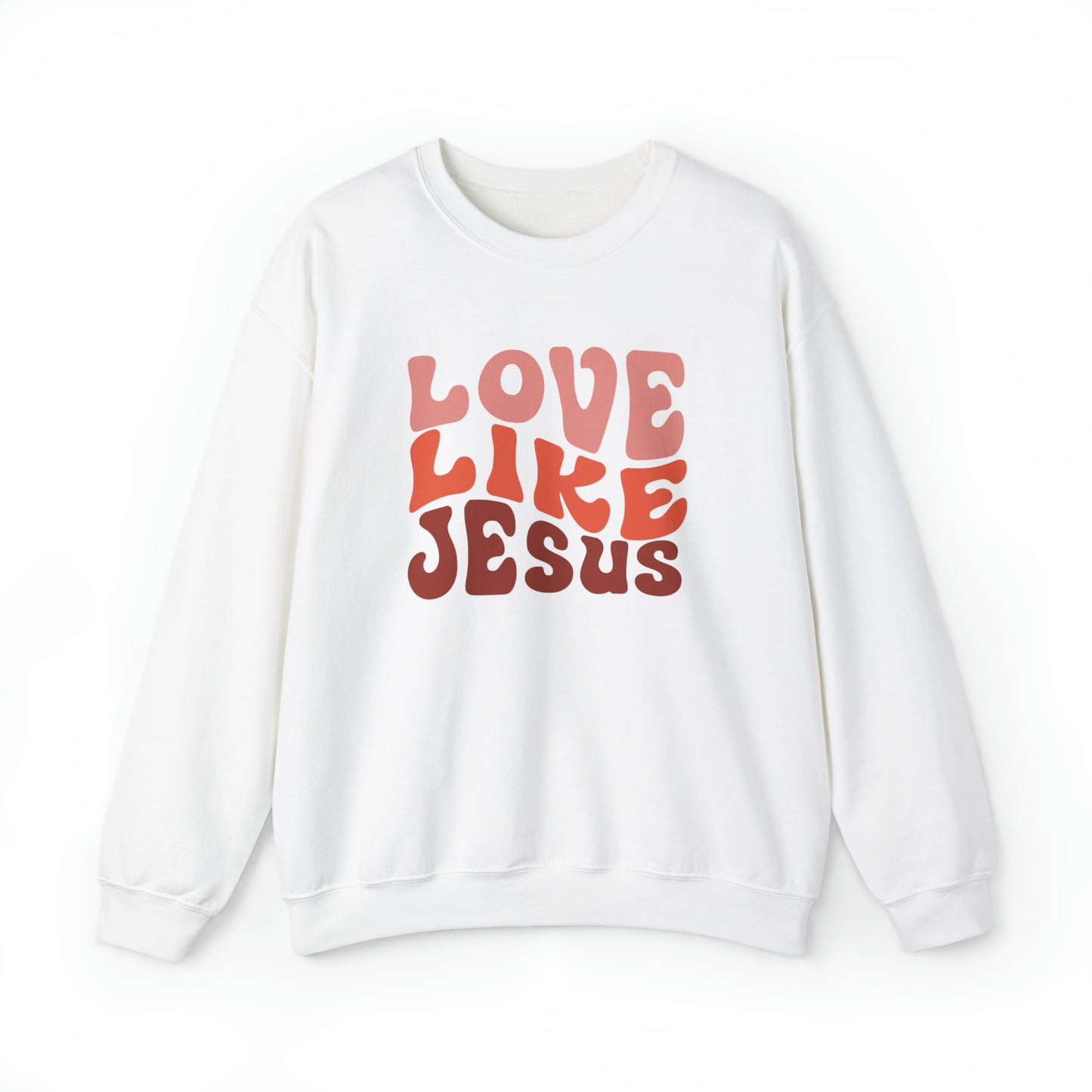 Love Like Jesus Sweatshirt White tosave1life.com