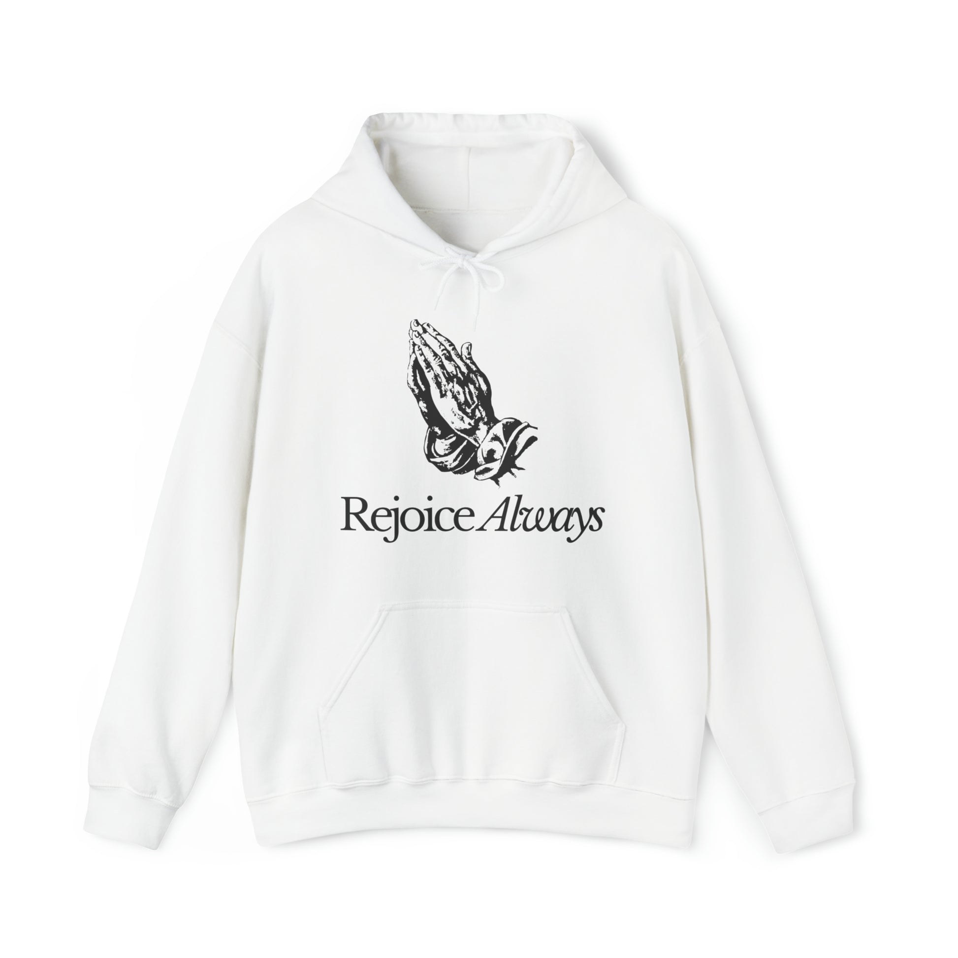 Rejoice Always Christian Hoodie White tosave1life.com