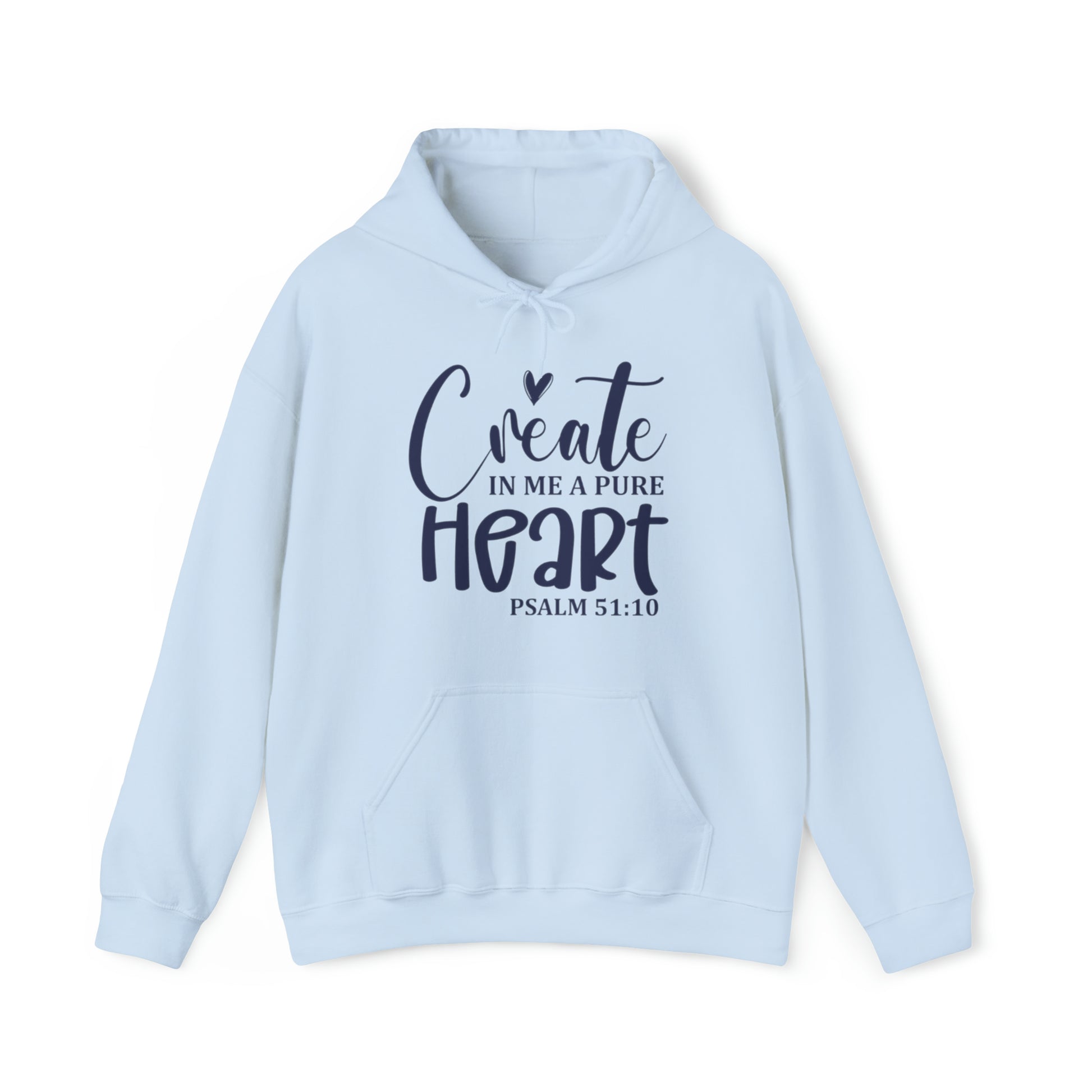 A Pure Heart Christian Hoodie Light Blue tosave1life.com