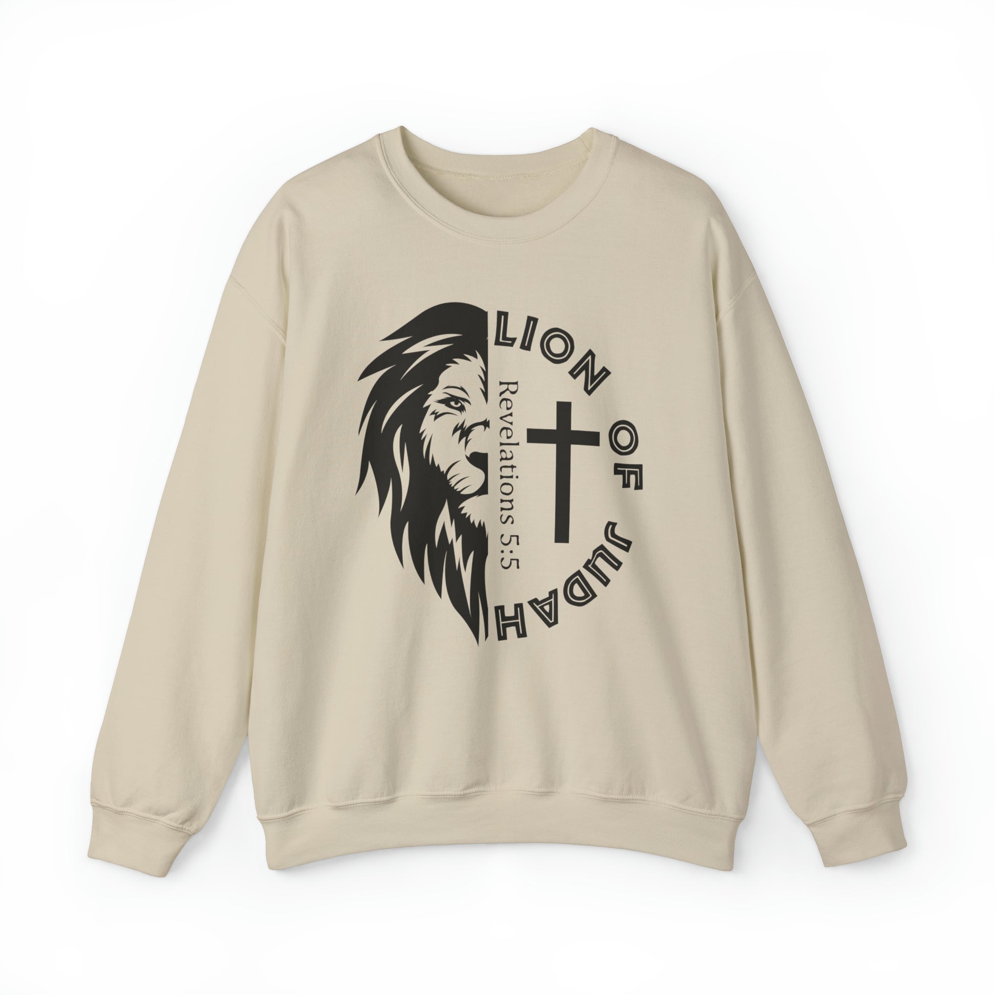 Lion of Judah Christian Sweatshirt Sand tosave1life.com