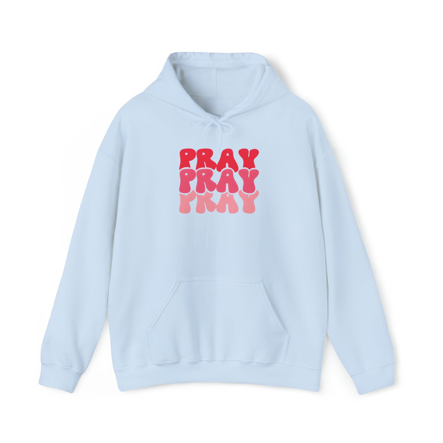 Pray Christian Hoodie Light Blue tosave1life.com