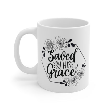 Saved By His Grace Christian Mug tosave1life.com