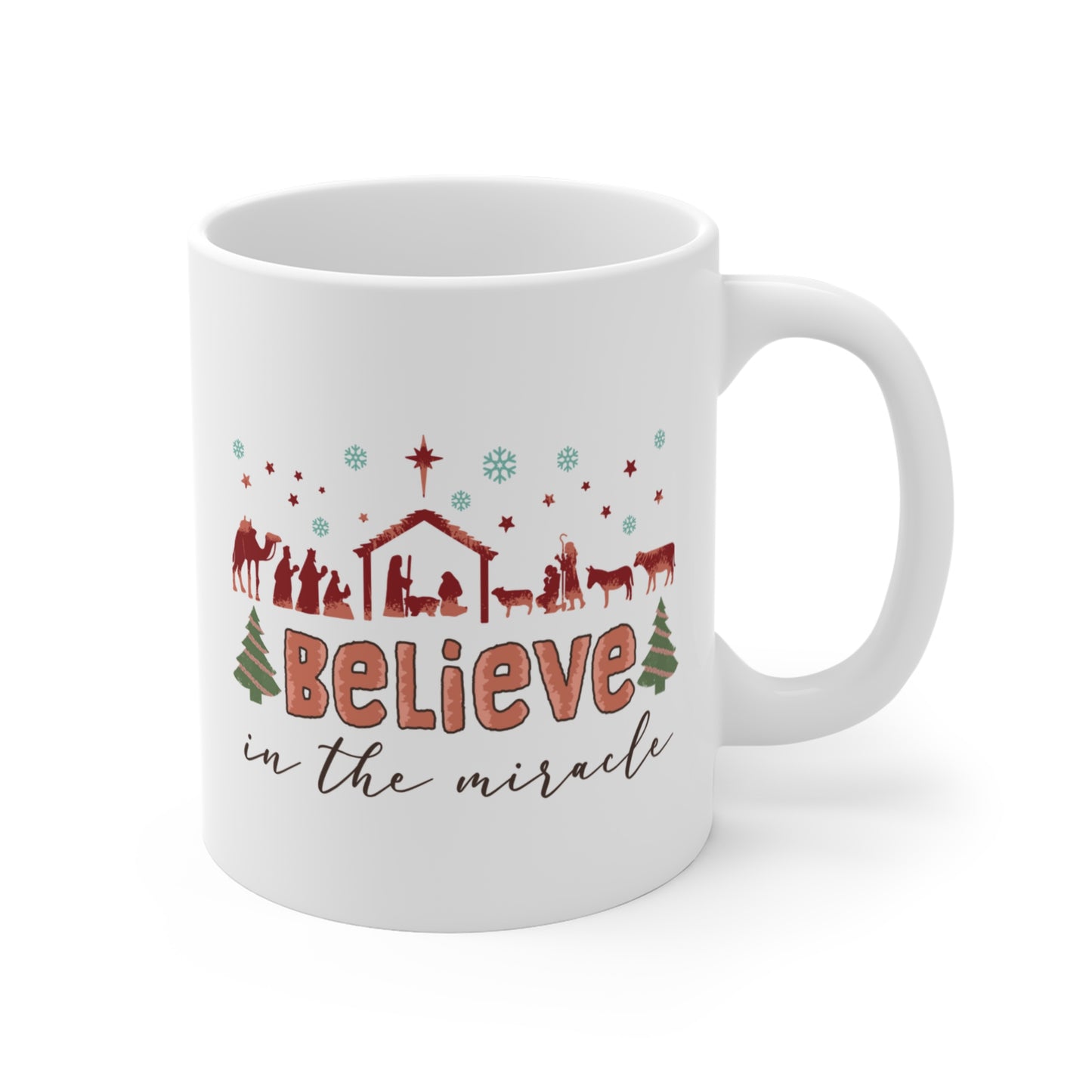 Believe in The Miracle Christmas Mug