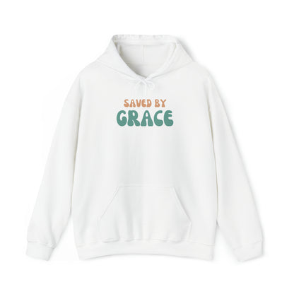 Saved by Grace Christian Hoodie White tosave1life.com