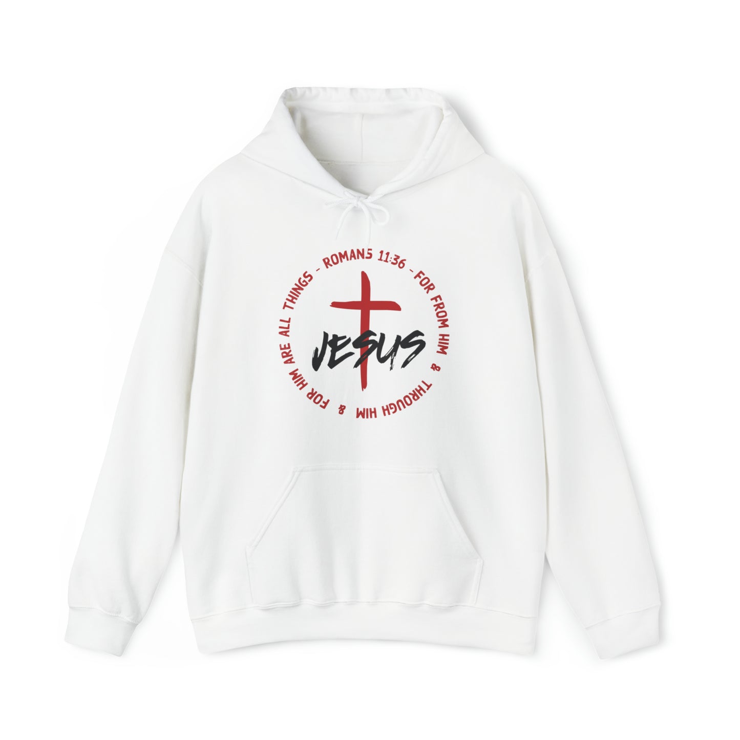 Jesus Romans 11:36 Christian Hoodie White tosave1life.com