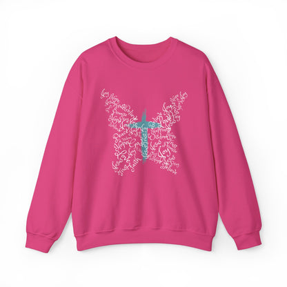 Butterfly Cross Christian Sweatshirt