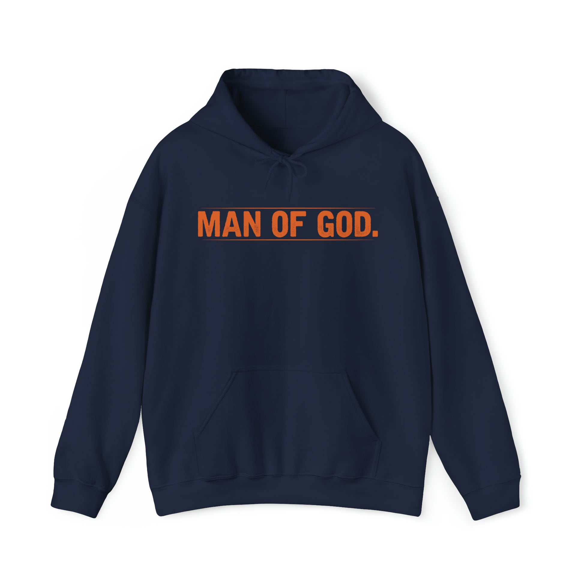 Man of God Christian Hoodie Navy tosave1life.com