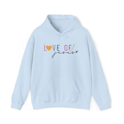 Love of Jesus Christian Hoodie Light Blue tosave1life.com