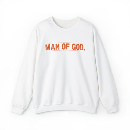 Man of God Christian Sweatshirt White tosave1life.com