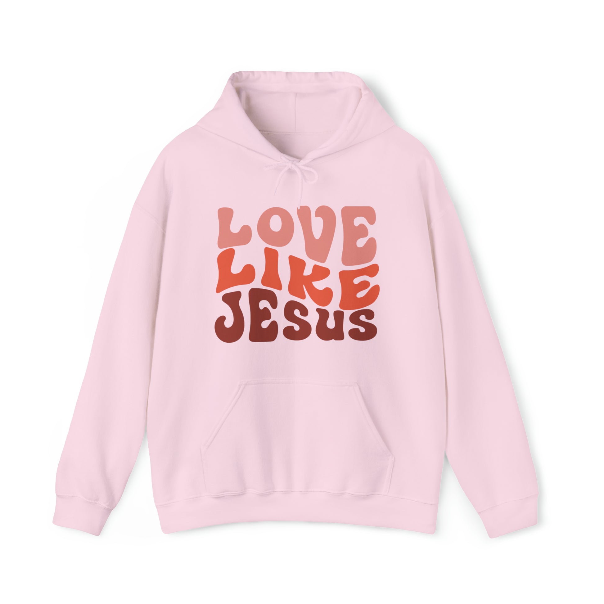 Love Like Jesus Christian Hoodie Light Pink tosave1life.com