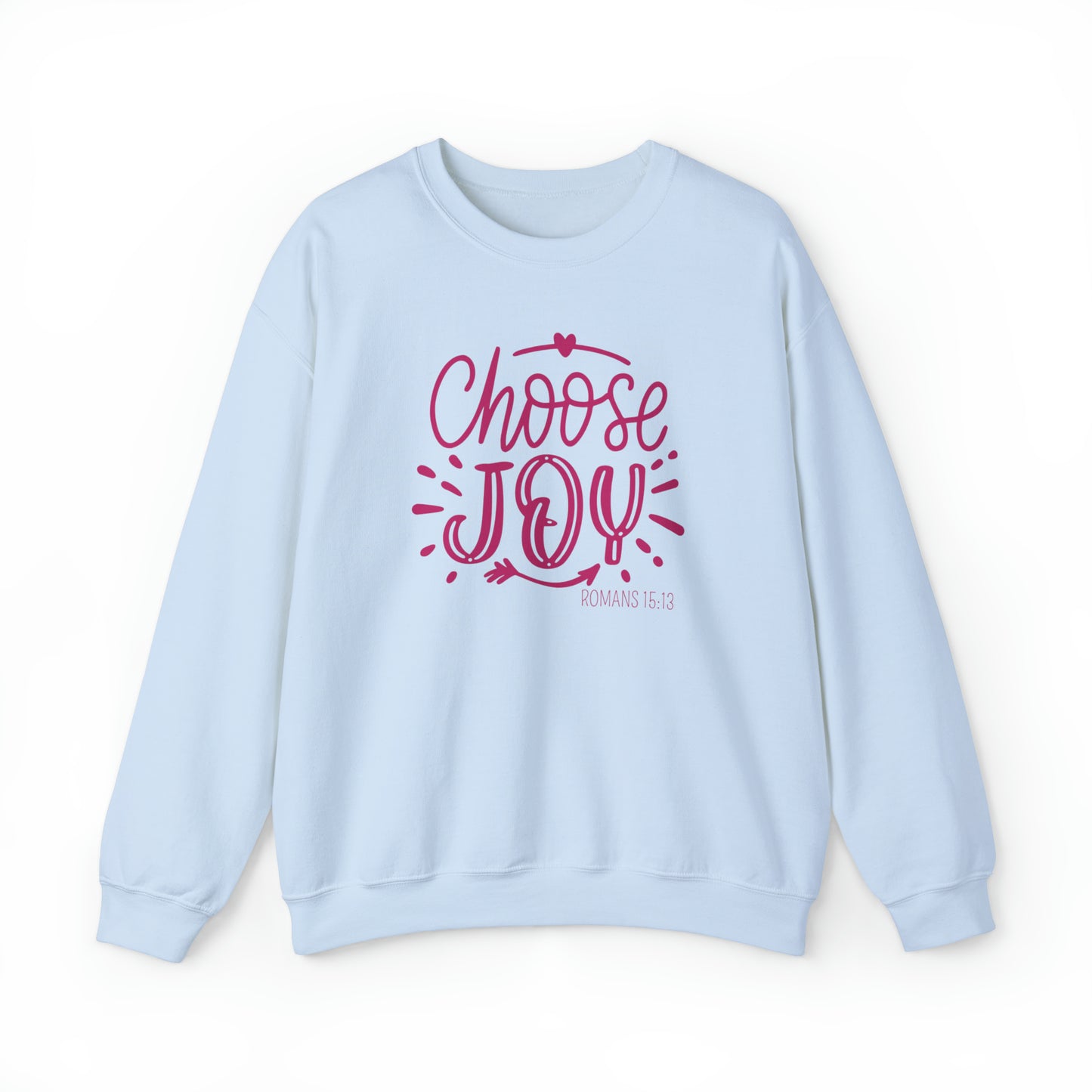 Choose Joy Christian Sweatshirt Light Blue tosave1life.com