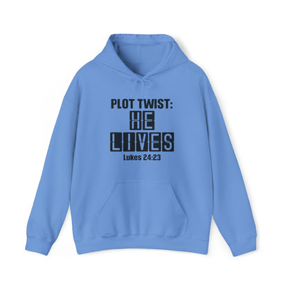 He Lives Christian Hoodie Carolina Blue tosave1life.com