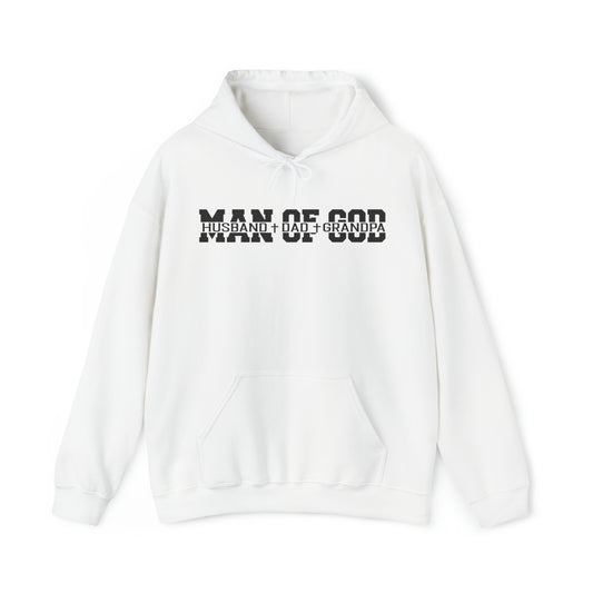 Man of God Christian Hoodie White tosave1life.com