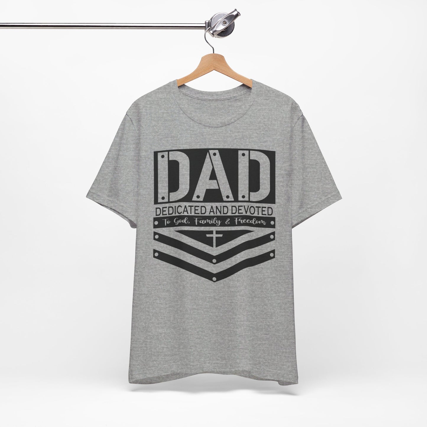 Dad Dedicated and Devoted Christian Shirt