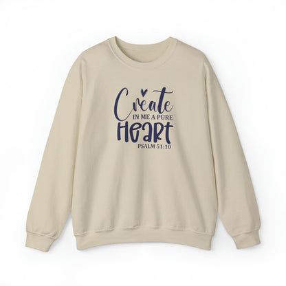 A Pure Heart Christian Sweatshirt Sand tosave1life.com