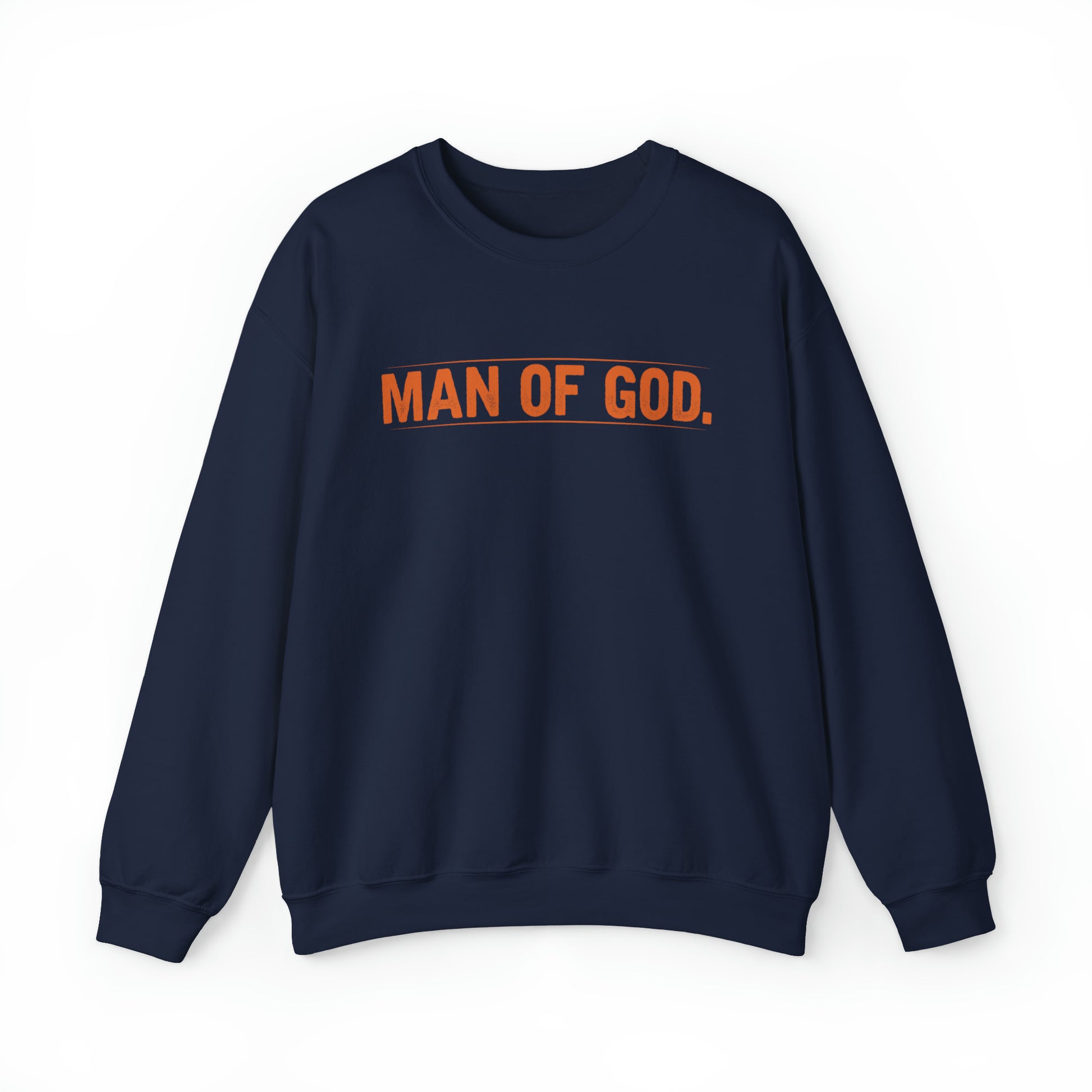 Man of God Christian Sweatshirt Navy tosave1life.com