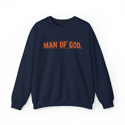 Man of God Christian Sweatshirt Navy tosave1life.com