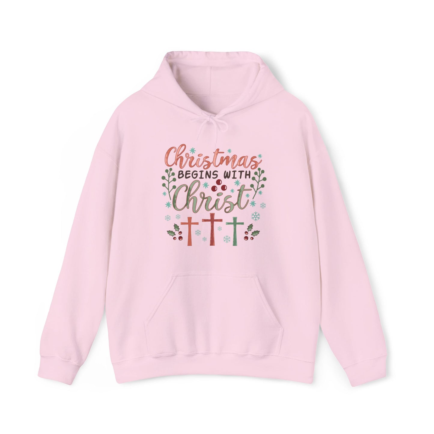 Christmas Begins With Christ Hoodie