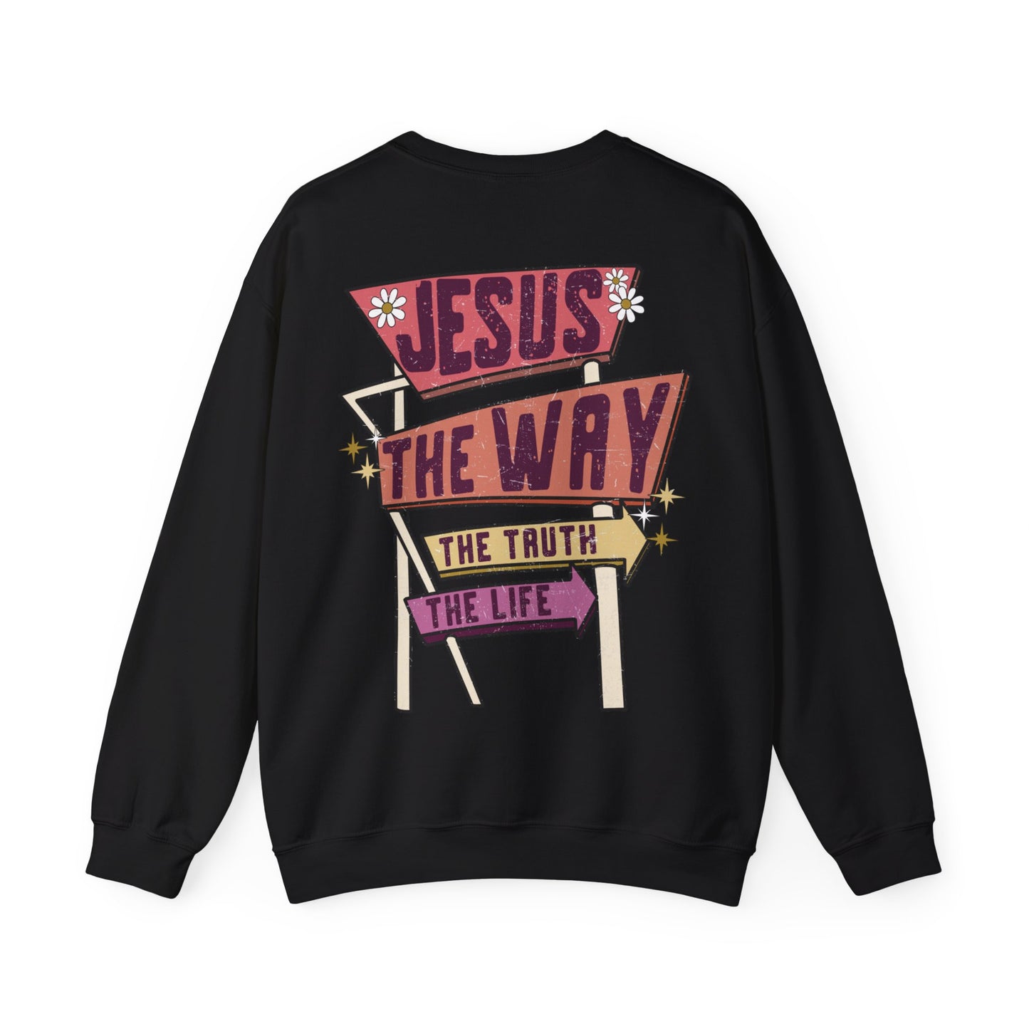 Jesus the Way Christian Sweatshirt Black tosave1life.com