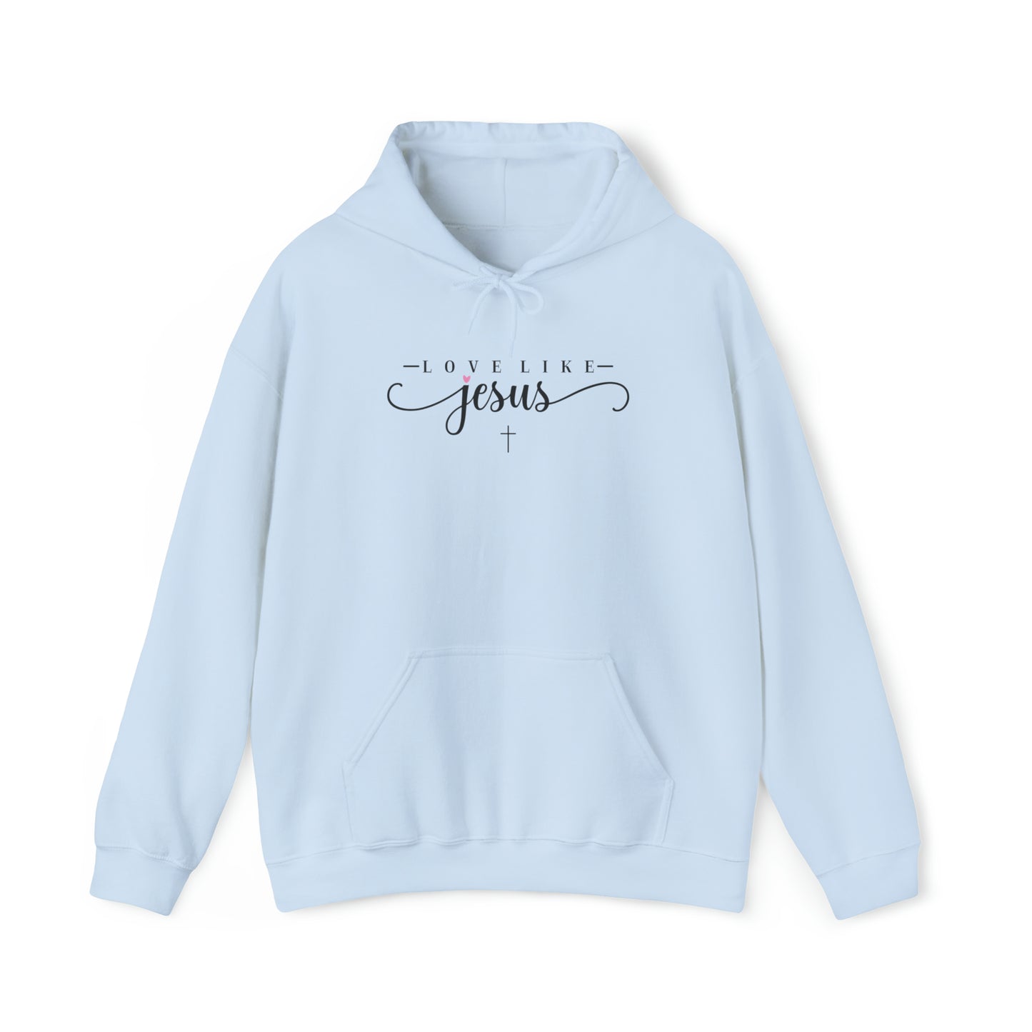 Love Like Jesus Christian Hoodie Light Blue tosave1life.com