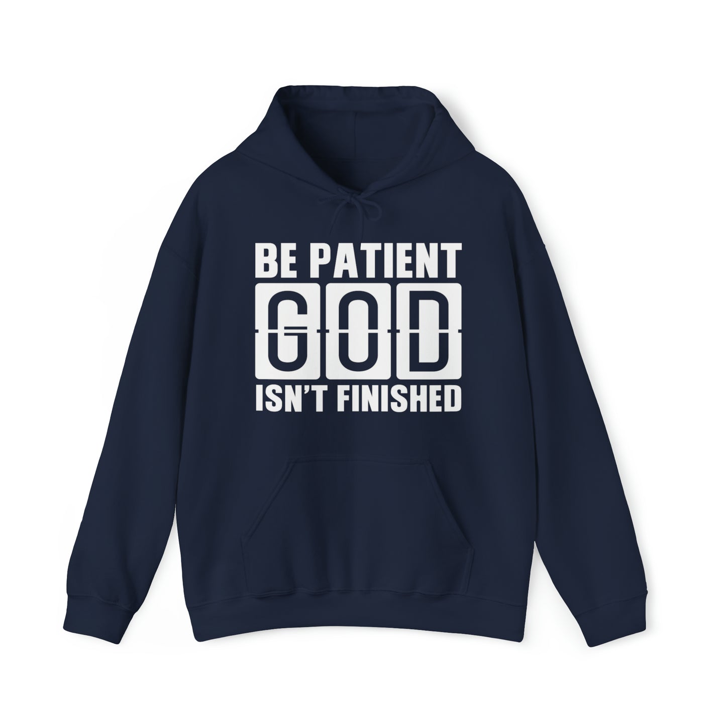 Be Patient Christian Hoodie Navy tosave1life.com