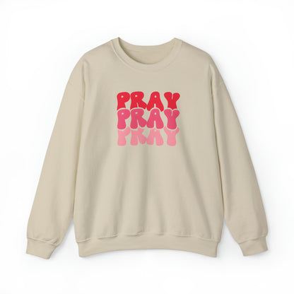 Pray Christian Sweatshirt Sand tosave1life.com