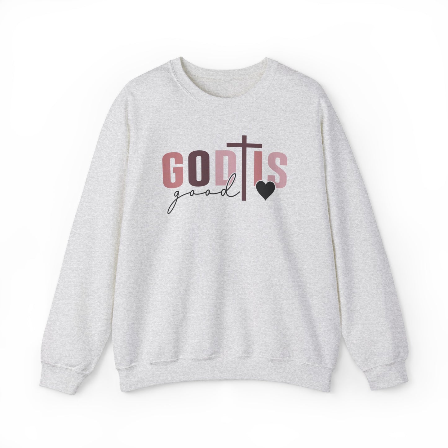 God is Good Christian Sweatshirt Ash tosave1life.com