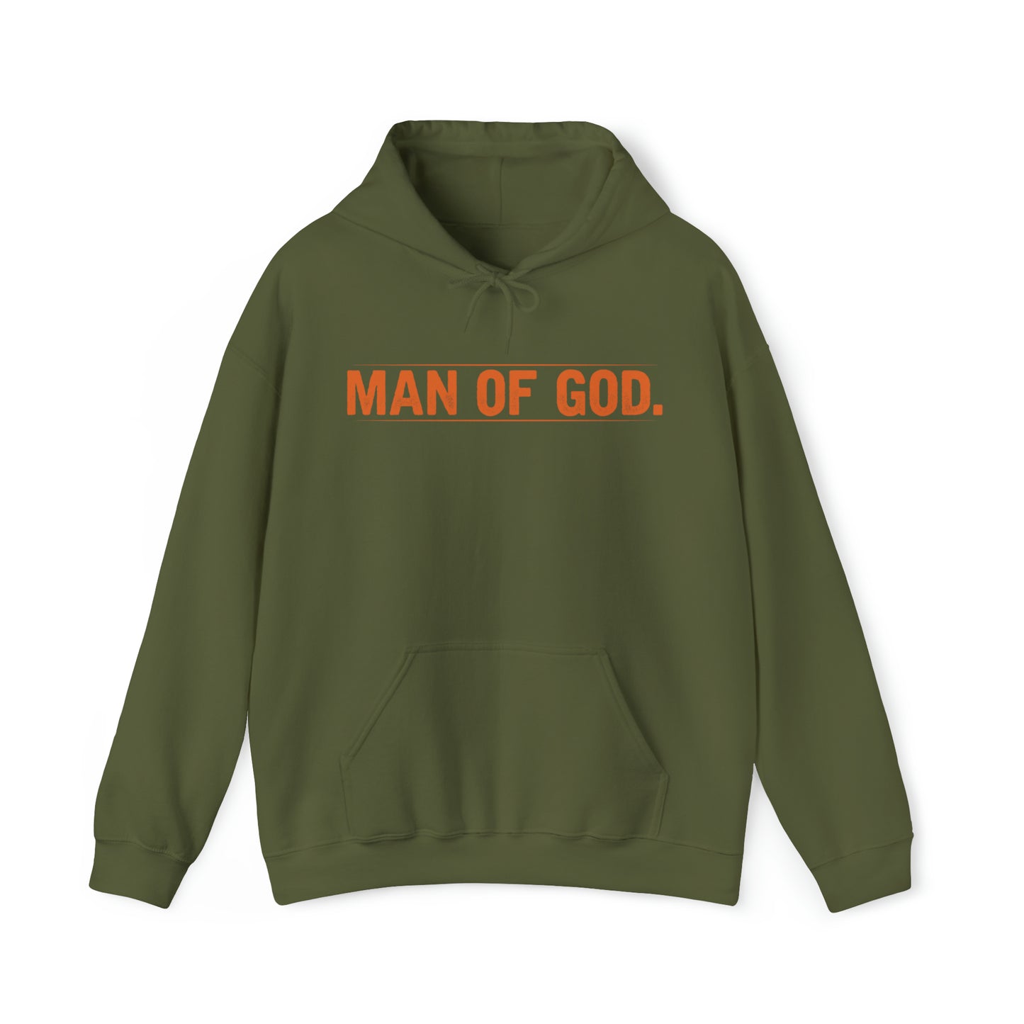 Man of God Christian Hoodie Military Green tosave1life.com