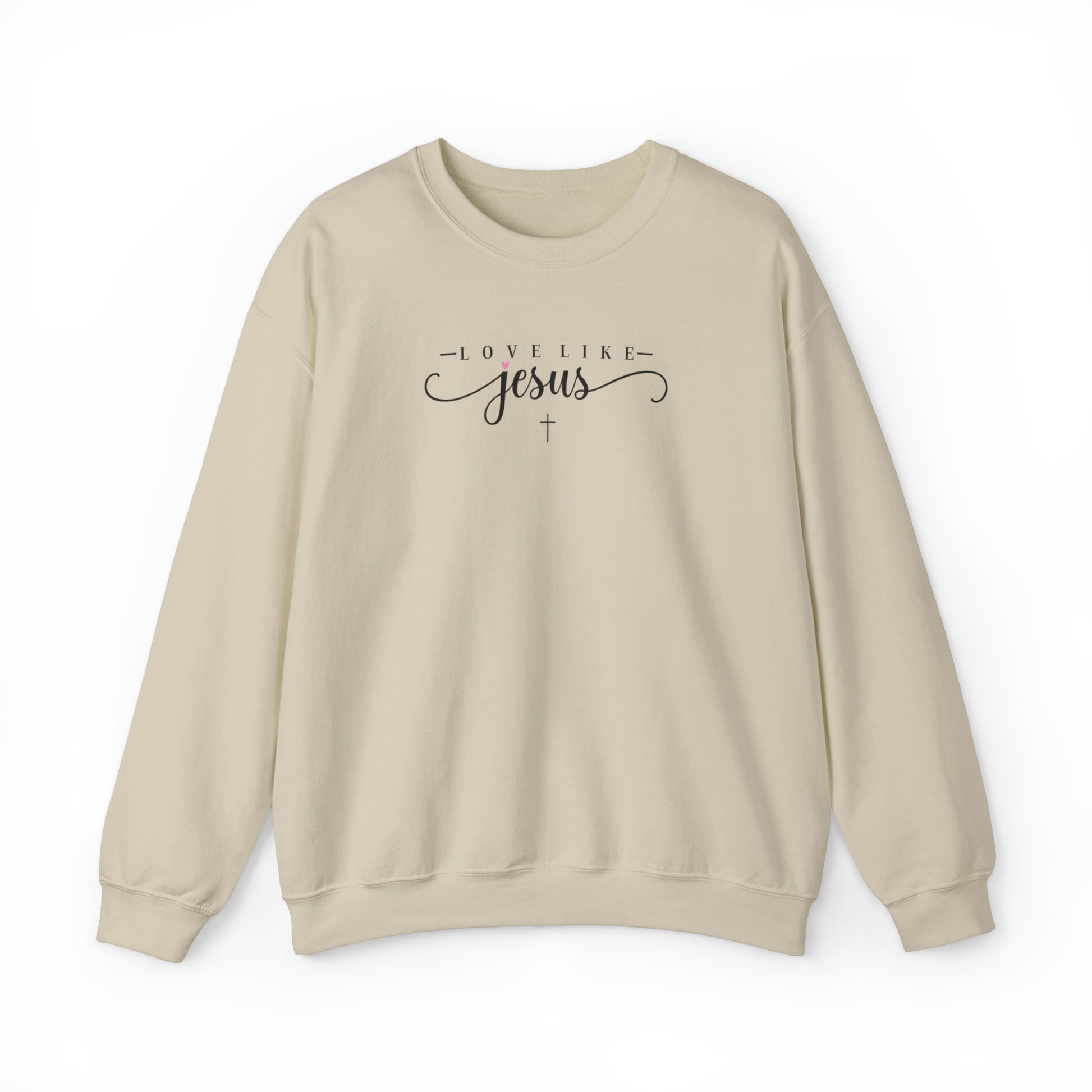 Love Like Jesus Christian Sweatshirt Sand tosave1life.com