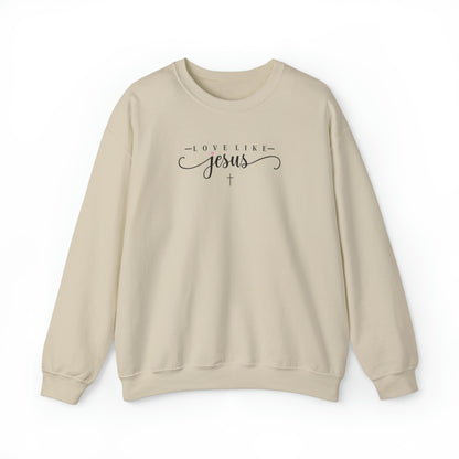 Love Like Jesus Christian Sweatshirt Sand tosave1life.com