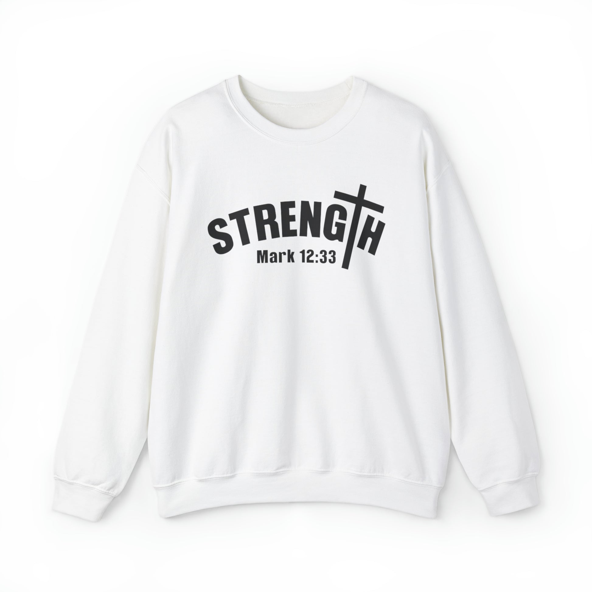 Strength Christian Sweatshirt White tosave1life.com