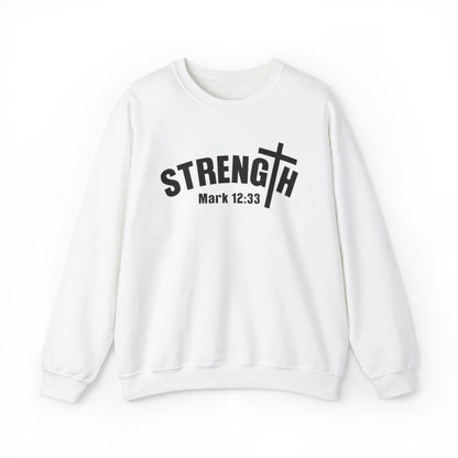 Strength Christian Sweatshirt White tosave1life.com