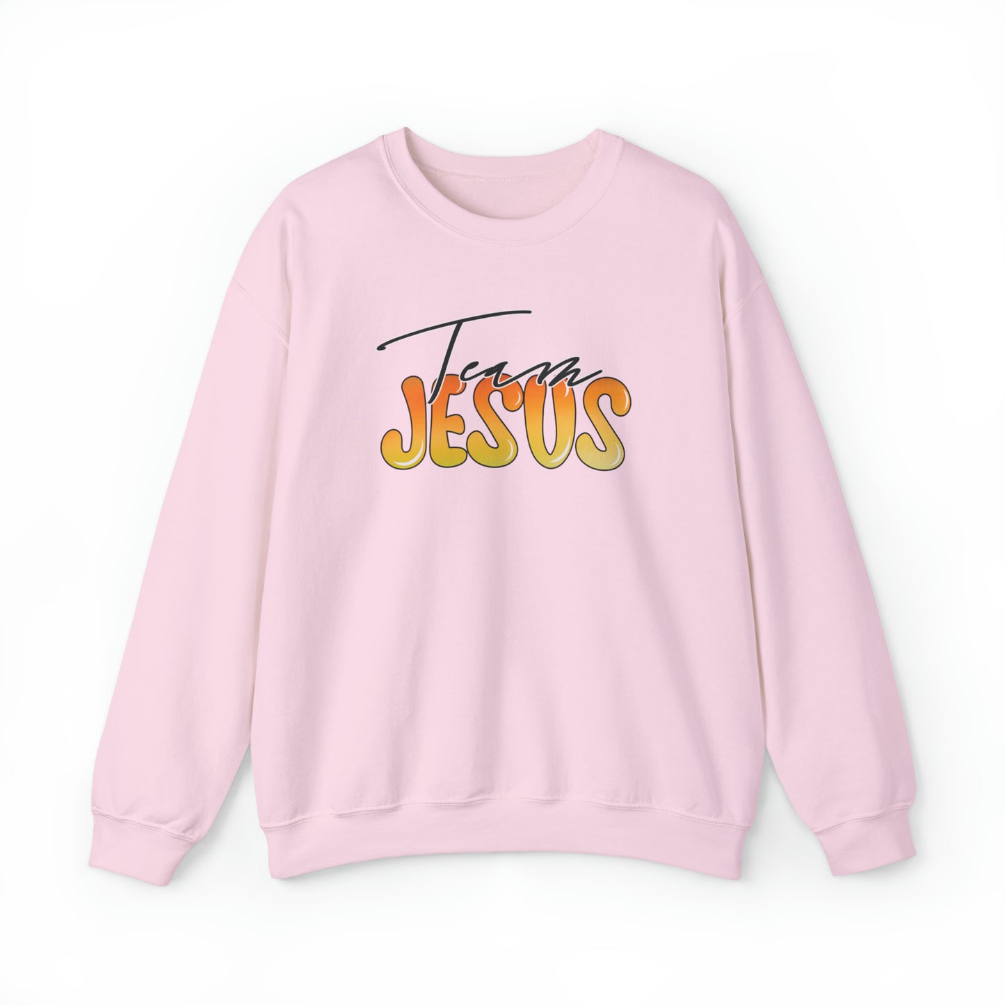 Team Jesus Christian Sweatshirt Light Pink tosave1life.com